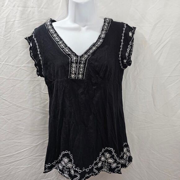 Vintage y2k 2000s gothic fairy boho babydoll top - Picture 2 of 4